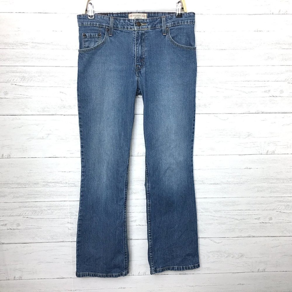 Levi's Women's Boot Cut Jeans Mid Rise Stretch size 10 length 31"